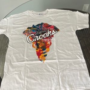 BRAND NEW NEVER WORN CROOKS AND CASTLE WHITE TEE SIZE L